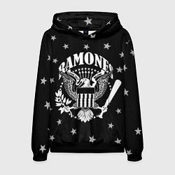 Толстовка-худи мужская Ramones Рамонес, цвет: 3D-черный