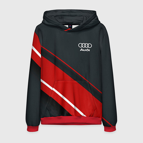 Мужская толстовка Audi sport red / 3D-Красный – фото 1