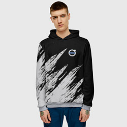 Толстовка-худи мужская Volvo - Бренд авто, цвет: 3D-меланж — фото 2