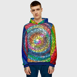 Толстовка-худи мужская Я в своем познании, цвет: 3D-синий — фото 2