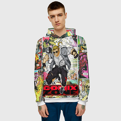 Мужская толстовка Comix zone mutants / 3D-Белый – фото 3
