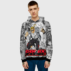 Толстовка-худи мужская Gray comix, цвет: 3D-черный — фото 2