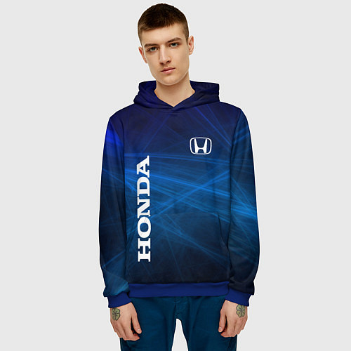 Мужская толстовка Honda - Blue / 3D-Синий – фото 3