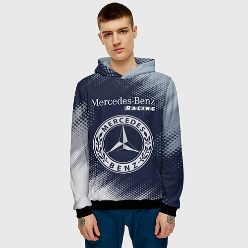 Мужская толстовка МЕРСЕДЕС Racing Яркий / 3D-Черный – фото 3