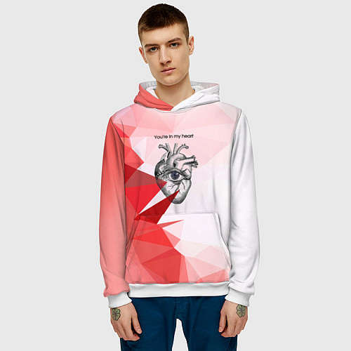 Мужская толстовка Youre in my heart / 3D-Белый – фото 3