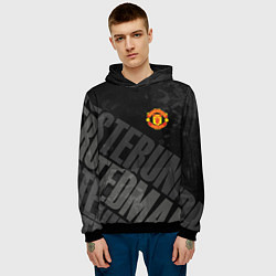 Толстовка-худи мужская Manchester United , Манчестер Юнайтед, цвет: 3D-черный — фото 2