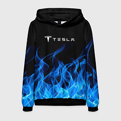 Толстовка-худи мужская Tesla Fire, цвет: 3D-черный