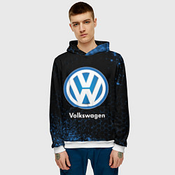 Толстовка-худи мужская Volkswagen - Объемный, цвет: 3D-белый — фото 2