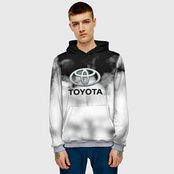 Толстовка-худи мужская Toyota облако, цвет: 3D-меланж — фото 2