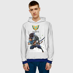 Толстовка-худи мужская Yasuo Meme, цвет: 3D-синий — фото 2