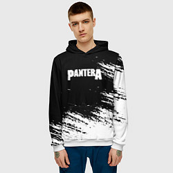 Толстовка-худи мужская Pantera Logo, цвет: 3D-белый — фото 2