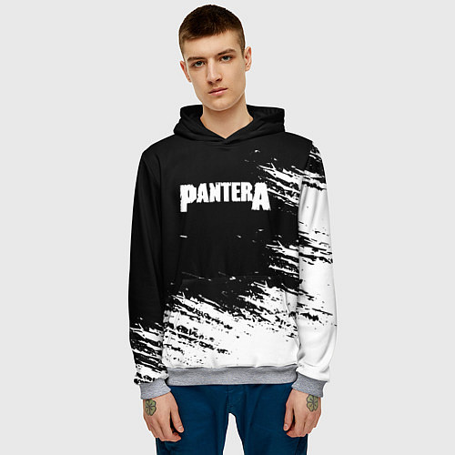 Мужская толстовка Pantera Logo / 3D-Меланж – фото 3