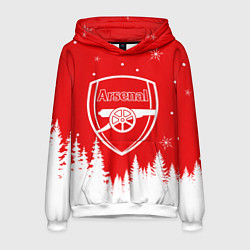 Толстовка-худи мужская FC ARSENAL WINTER ФК АРСЕНАЛ ЗИМНИЙ СТИЛЬ, цвет: 3D-белый