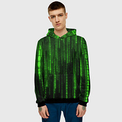 Толстовка-худи мужская Бегущий по коду, цвет: 3D-черный — фото 2