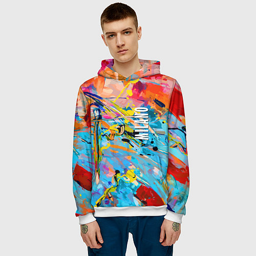 Мужская толстовка Vanguard fashion pattern Milano / 3D-Белый – фото 3