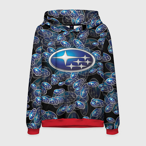 Мужская толстовка SUBARU BIG LOGO PATTERN / 3D-Красный – фото 1