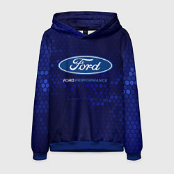 Толстовка-худи мужская FORD - PERFORMANCE, цвет: 3D-синий