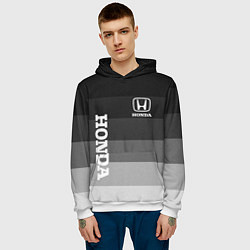 Толстовка-худи мужская Honda Хонда, цвет: 3D-белый — фото 2
