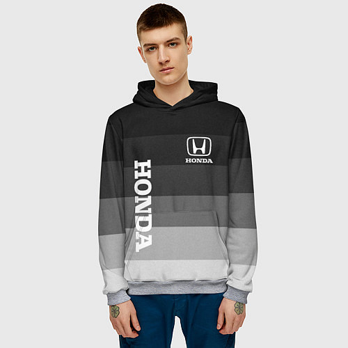 Мужская толстовка Honda Хонда / 3D-Меланж – фото 3