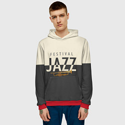 Толстовка-худи мужская JAZZ FESTIVAL, цвет: 3D-красный — фото 2
