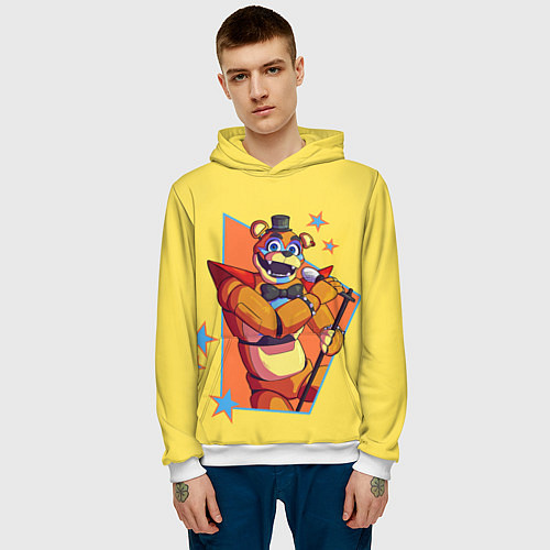 Мужская толстовка Funny UCN Freddy / 3D-Белый – фото 3