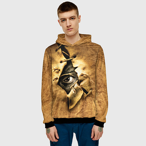 Мужская толстовка Джиперс Криперс видит / 3D-Черный – фото 3