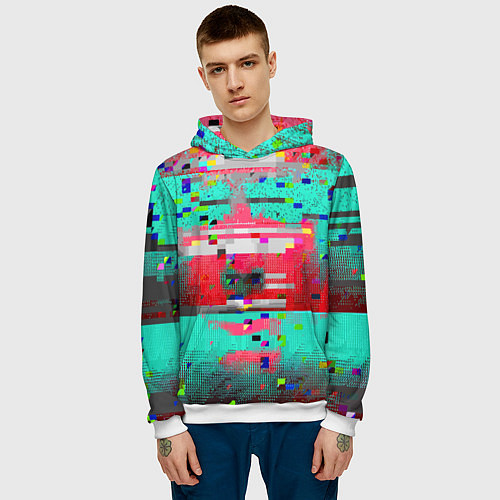 Мужская толстовка Fashion glitch 2088 / 3D-Белый – фото 3