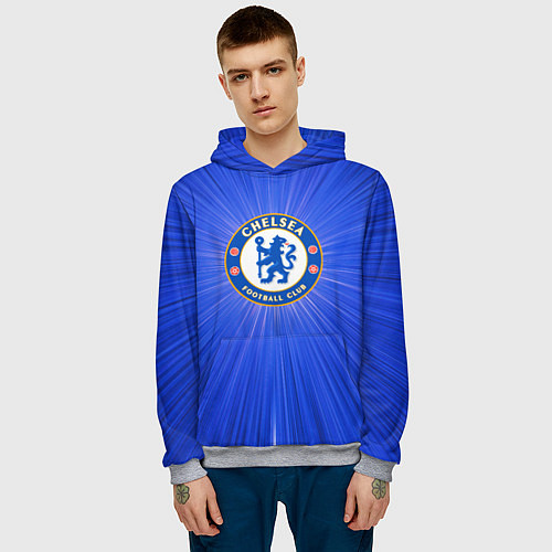 Мужская толстовка Chelsea football club / 3D-Меланж – фото 3