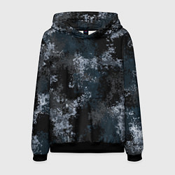 Толстовка-худи мужская Камуфляж ночной Ниндзя, цвет: 3D-черный