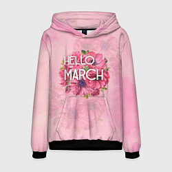 Толстовка-худи мужская Hello march, цвет: 3D-черный