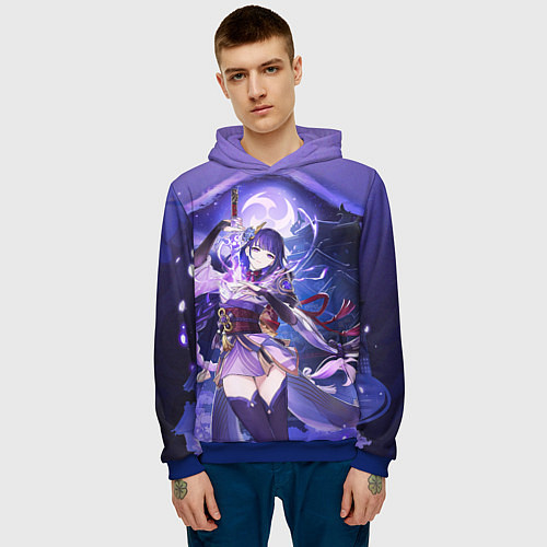 Мужская толстовка Raiden Shogun ETERNITY / 3D-Синий – фото 3