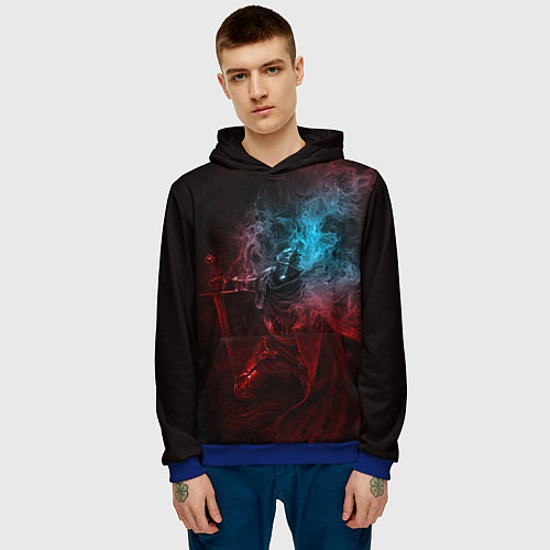 Мужская толстовка Погасший рыцарь Elden Ring / 3D-Синий – фото 3