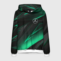 Толстовка-худи мужская MERCEDES-BENZ AMG NEON STRIPES PETRONAS, цвет: 3D-белый