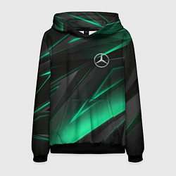 Толстовка-худи мужская MERCEDES-BENZ AMG NEON STRIPES PETRONAS, цвет: 3D-черный