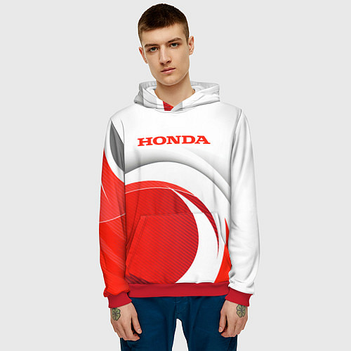 Мужская толстовка Хонда HONDA / 3D-Красный – фото 3