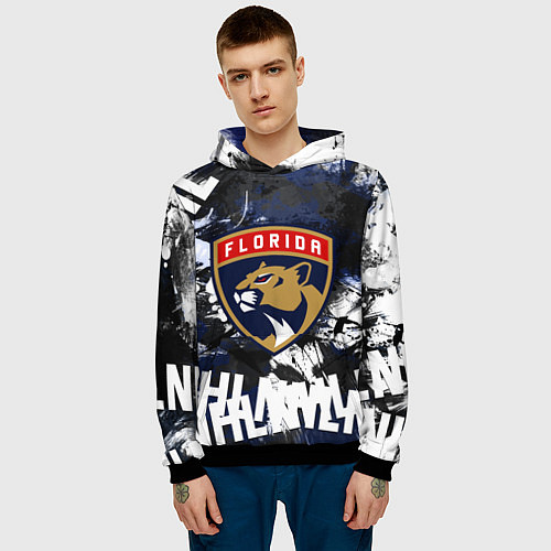 Мужская толстовка Florida Panthers, Флорида Пантерз / 3D-Черный – фото 3
