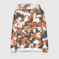 Толстовка-худи мужская Orange Camo, цвет: 3D-белый