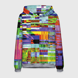 Толстовка-худи мужская Vanguard glitch fashion pattern 2022, цвет: 3D-меланж