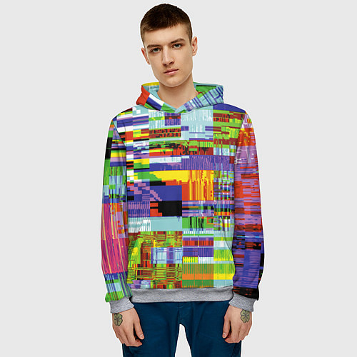 Мужская толстовка Vanguard glitch fashion pattern 2022 / 3D-Меланж – фото 3