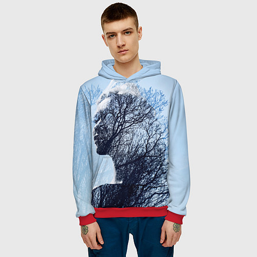 Мужская толстовка Нежность весны / 3D-Красный – фото 3