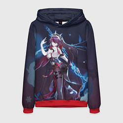 Толстовка-худи мужская Rosaria Genshin Impact, цвет: 3D-красный