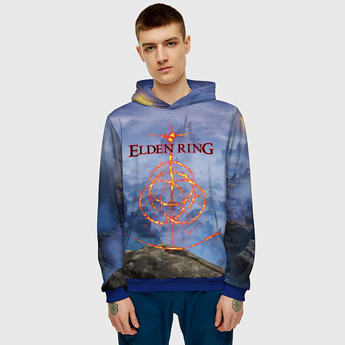 Мужская толстовка Elden Ring, Logo / 3D-Синий – фото 3
