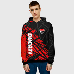 Толстовка-худи мужская DUCATI МОТО СПОРТ, цвет: 3D-черный — фото 2