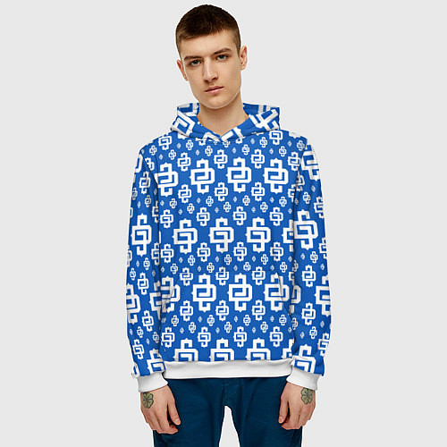 Мужская толстовка Blue Pattern Dope Camo Dope Street Market / 3D-Белый – фото 3