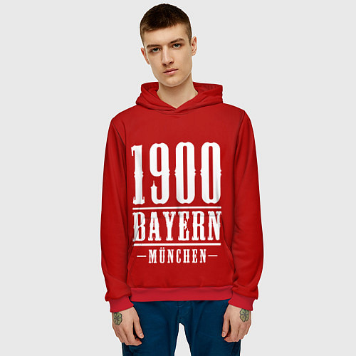 Мужская толстовка Бавария Bayern Munchen / 3D-Красный – фото 3