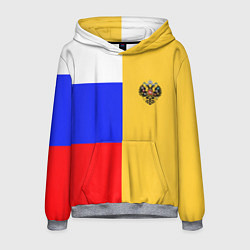Толстовка-худи мужская Имперское знамя ТРИКОЛОР, цвет: 3D-меланж