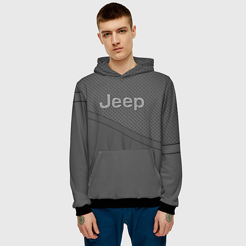 Мужская толстовка JEEP СПОРТ / 3D-Черный – фото 3