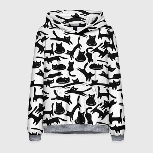 Мужская толстовка Домашний котик / 3D-Меланж – фото 1