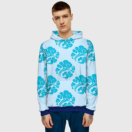 Мужская толстовка Гусу Лань / 3D-Синий – фото 3