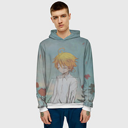 Толстовка-худи мужская Милашка Эмма, цвет: 3D-белый — фото 2